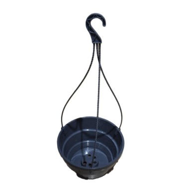 Кашпо підвісне 3,7л графітове з гачком