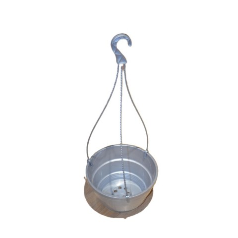 Кашпо подвесное 3,7л металлик цвет с крючком оптом та в роздріб  1