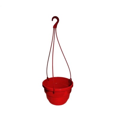 Кашпо підвісне 3,7л червоний колір з гачком